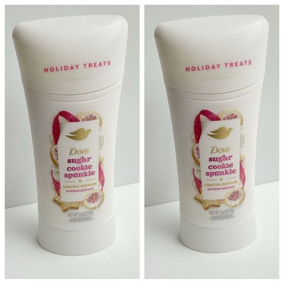 DOVE Limited Edition SUGAR COOKIE SPRINKLE HOLIDAY TREATS Deodorant Lot of 2 NEW - Picture 2 of 4